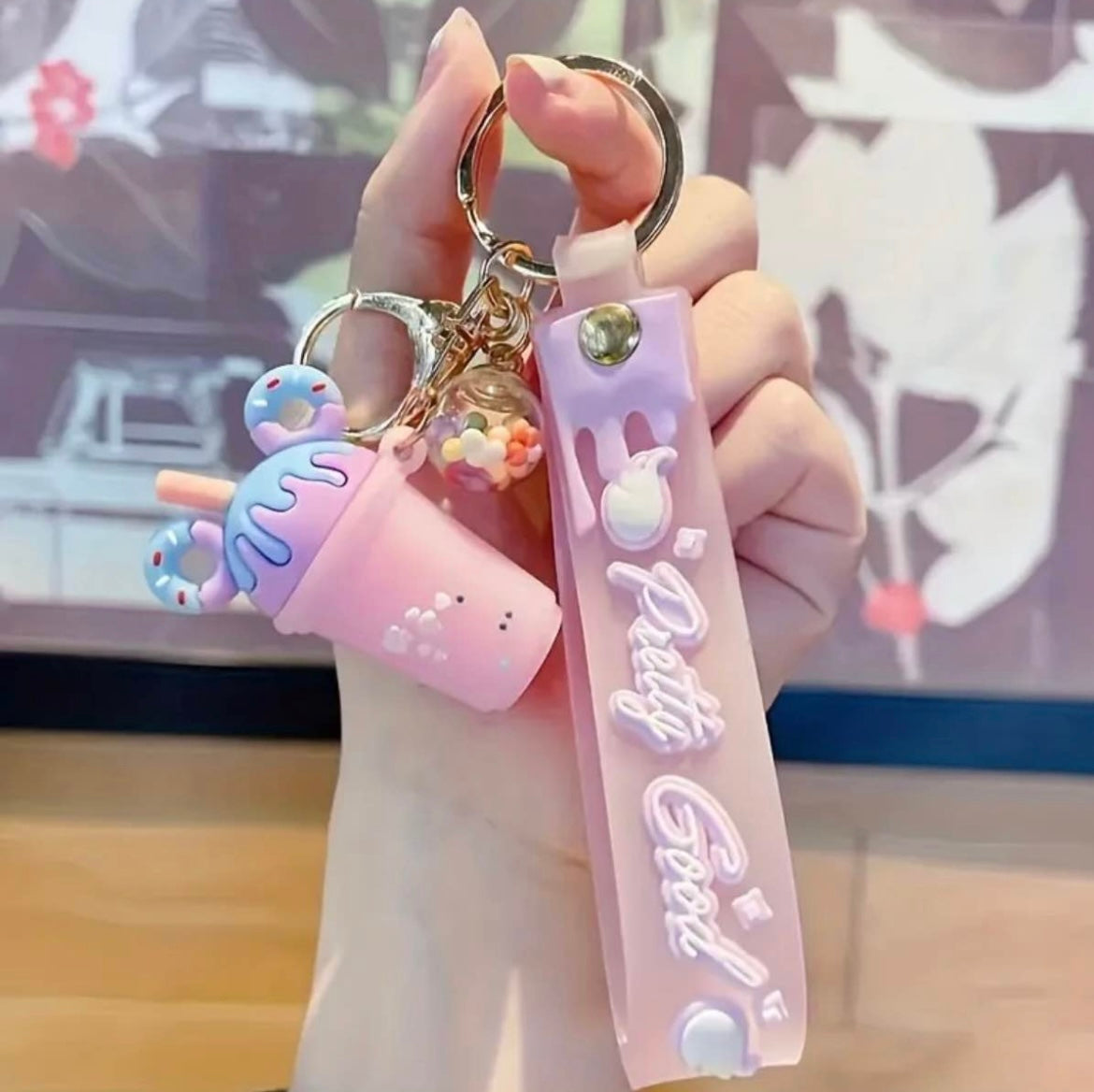 Donut X Drink Keychains