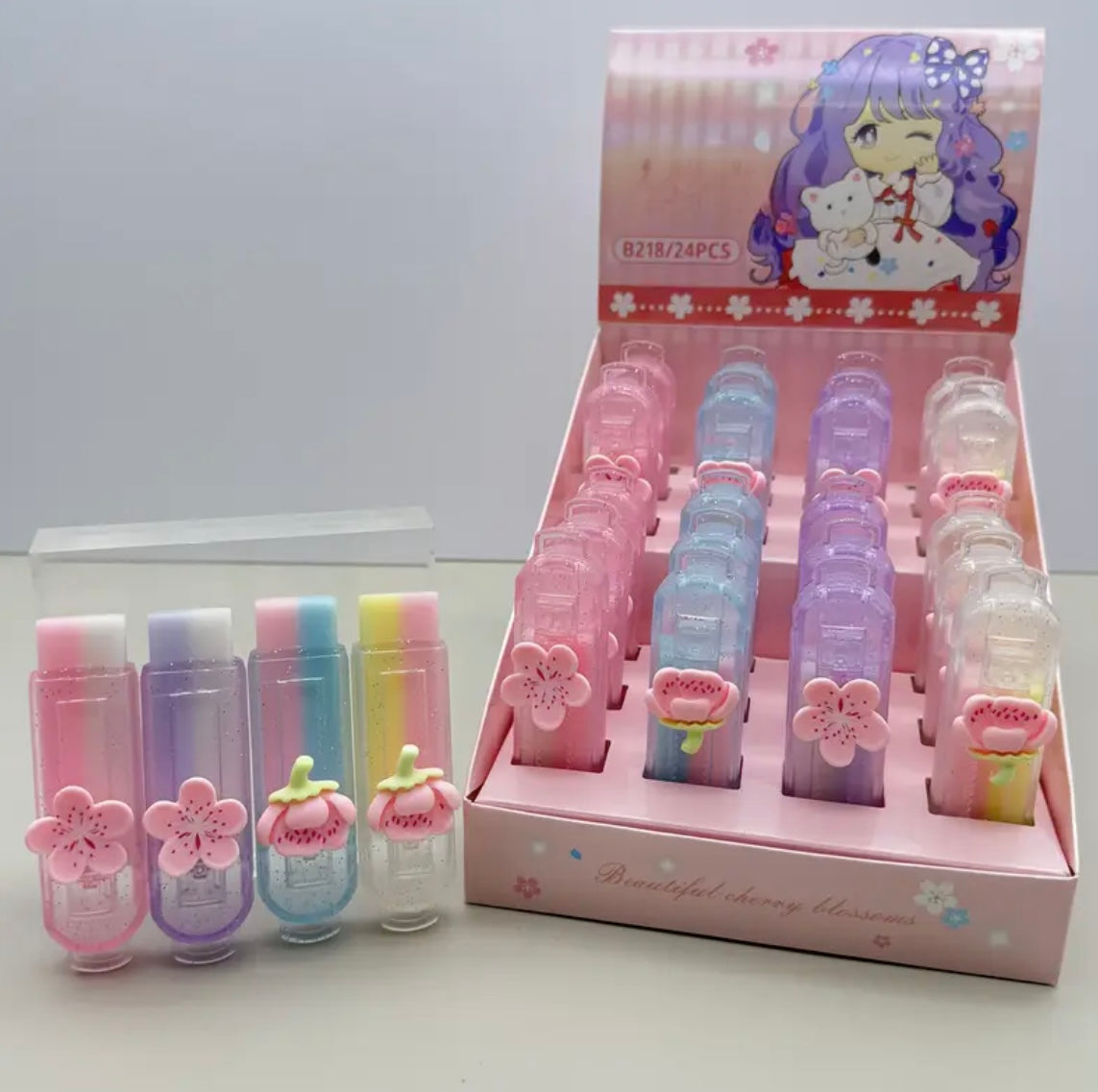 Beautiful Cherry Blossom Erasers