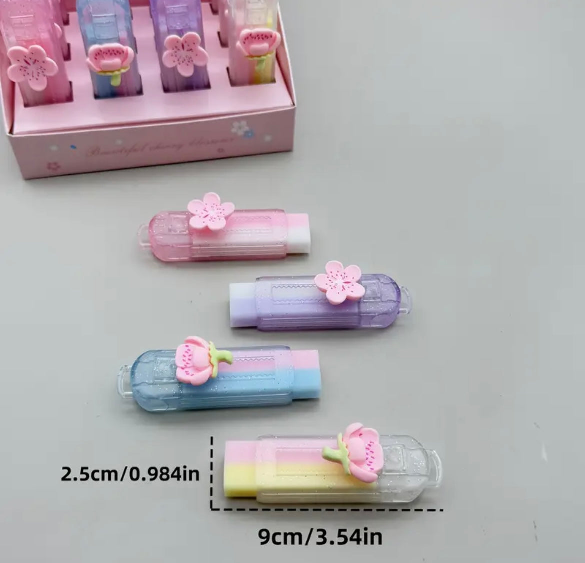 Beautiful Cherry Blossom Erasers