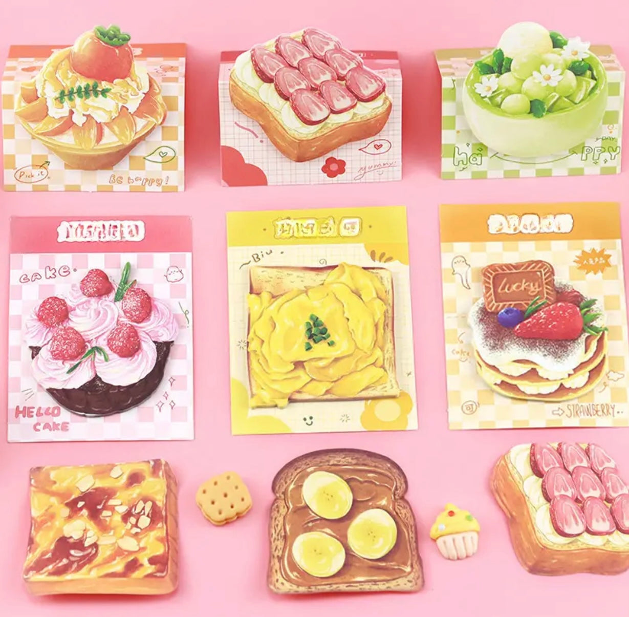 Charming Dessert Sticky Notes That Pop!