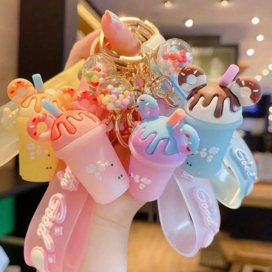 Donut X Drink Keychains