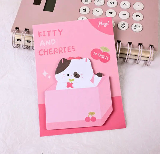 Adorable Kitty Fruit Sticky Notes