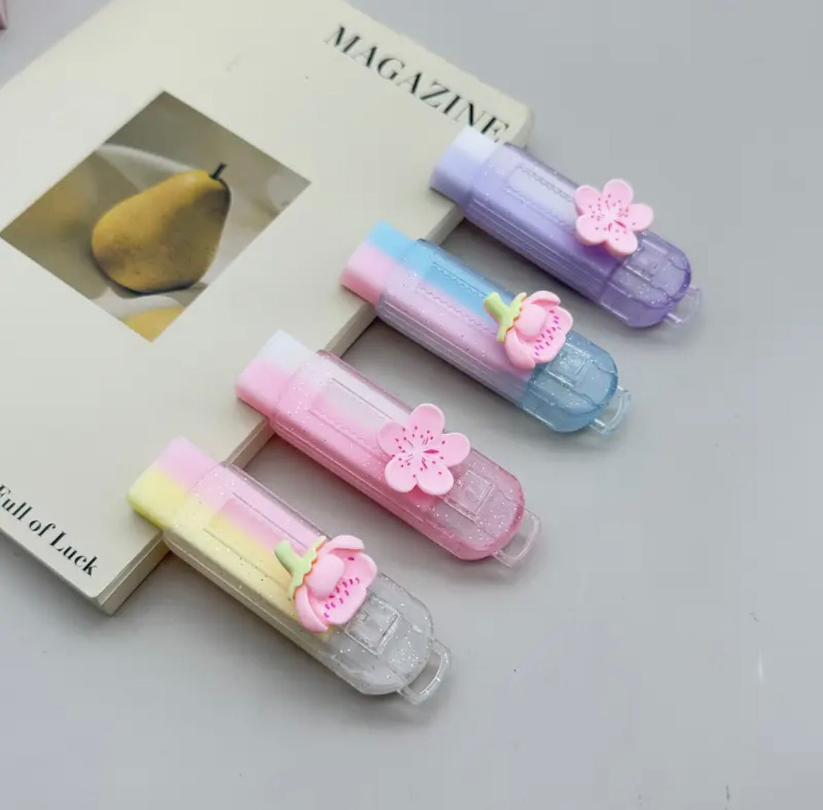 Beautiful Cherry Blossom Erasers