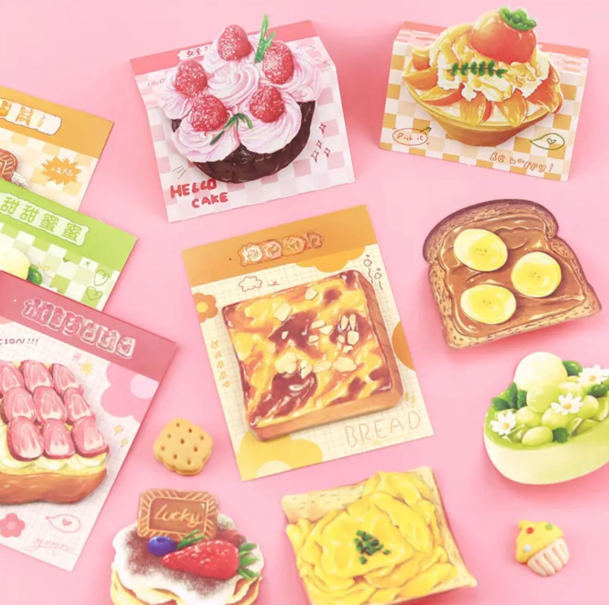 Charming Dessert Sticky Notes That Pop!